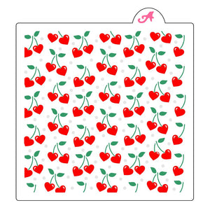 Cherry Hearts Stencil Set bakeartstencil