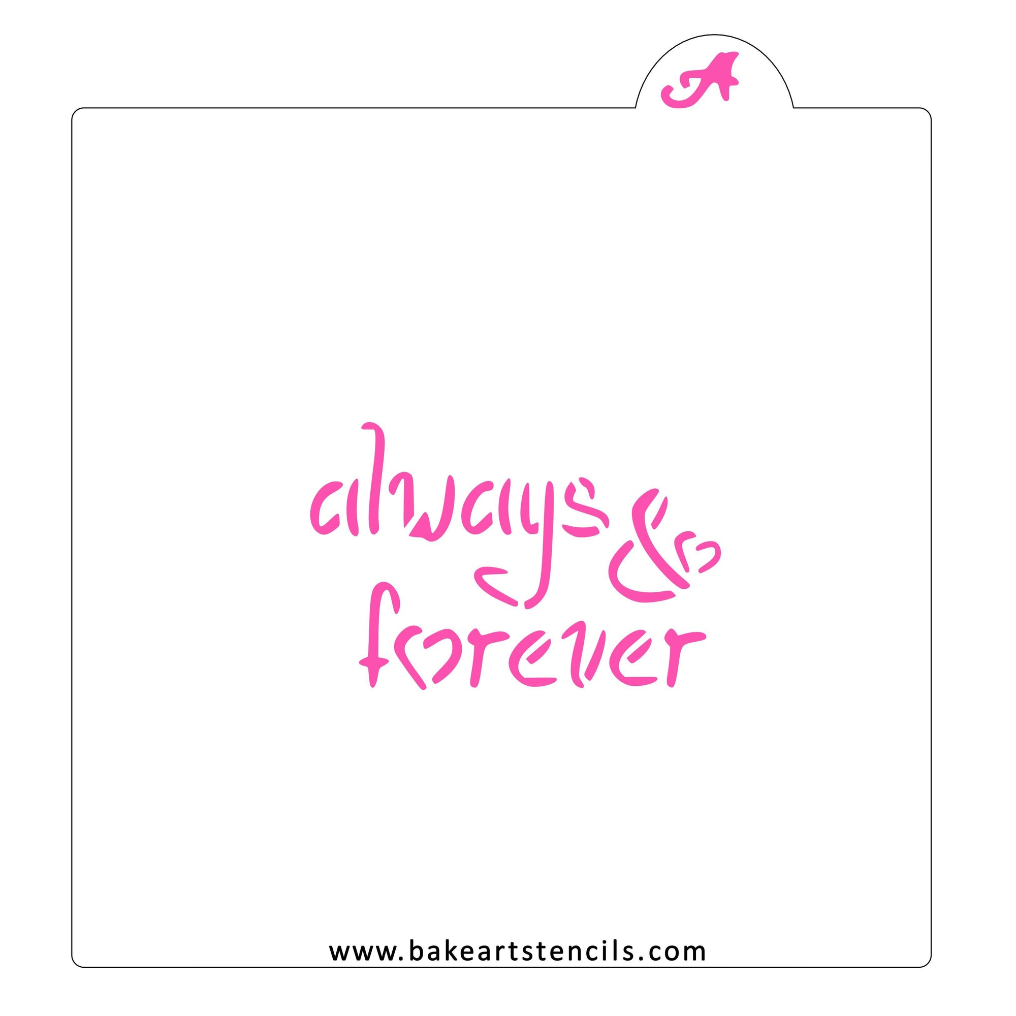 Always & Forever Cookie Stencil bakeartstencil