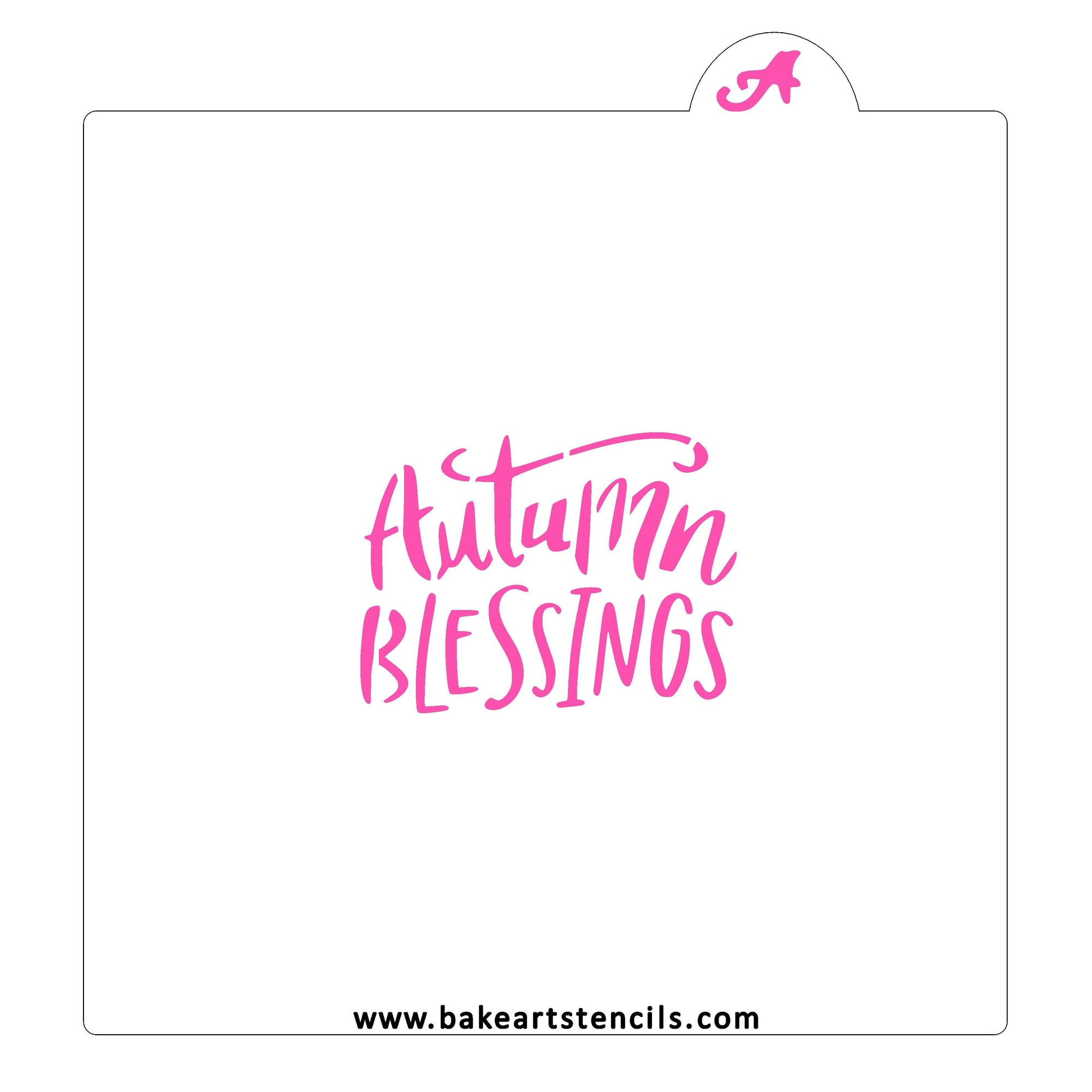 Autumn Blessings Cookie Stencil bakeartstencil