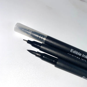 Dual Tipped Edible Ink Markers - Black bakeartstencil