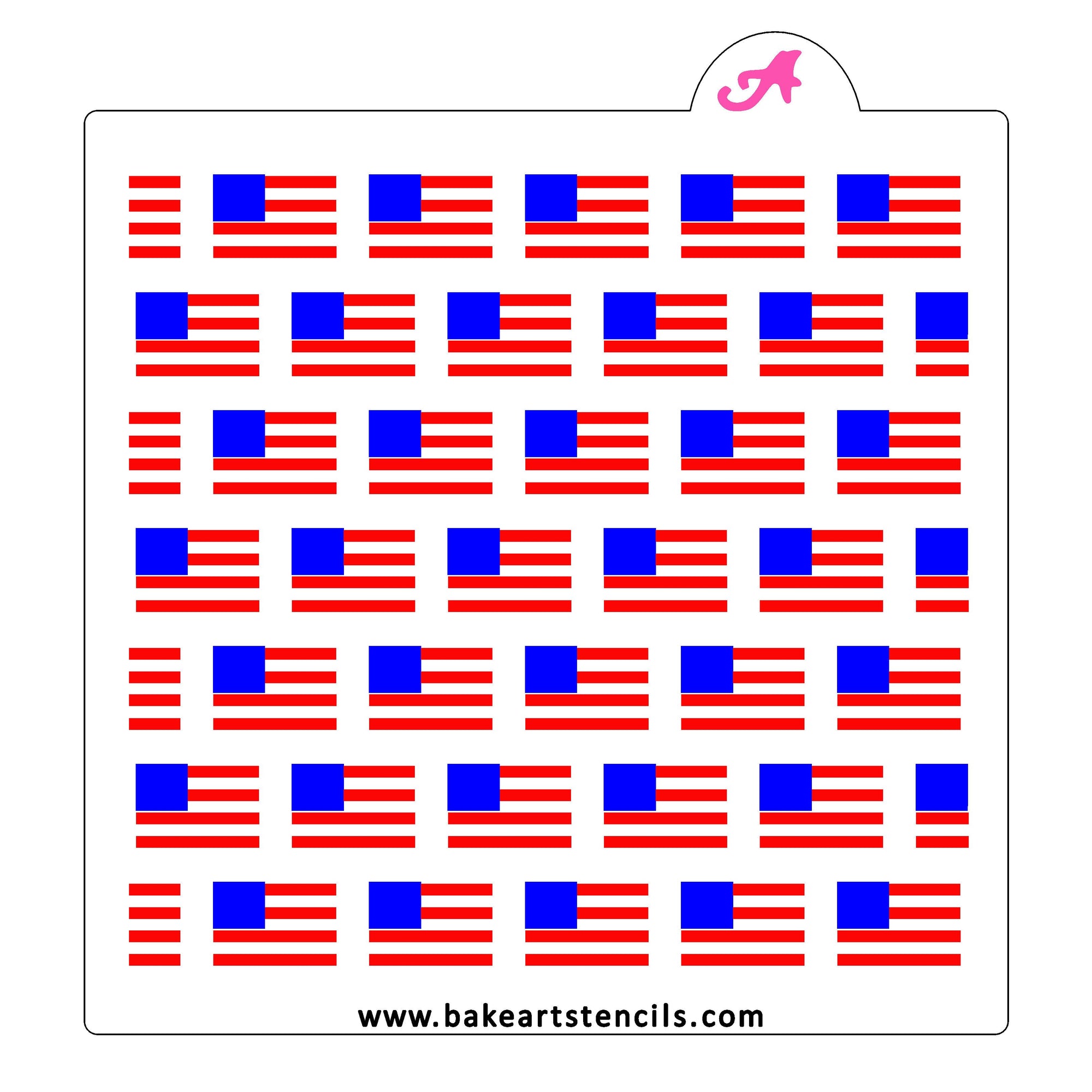 Flag Pattern Cookie Stencil Set bakeartstencil