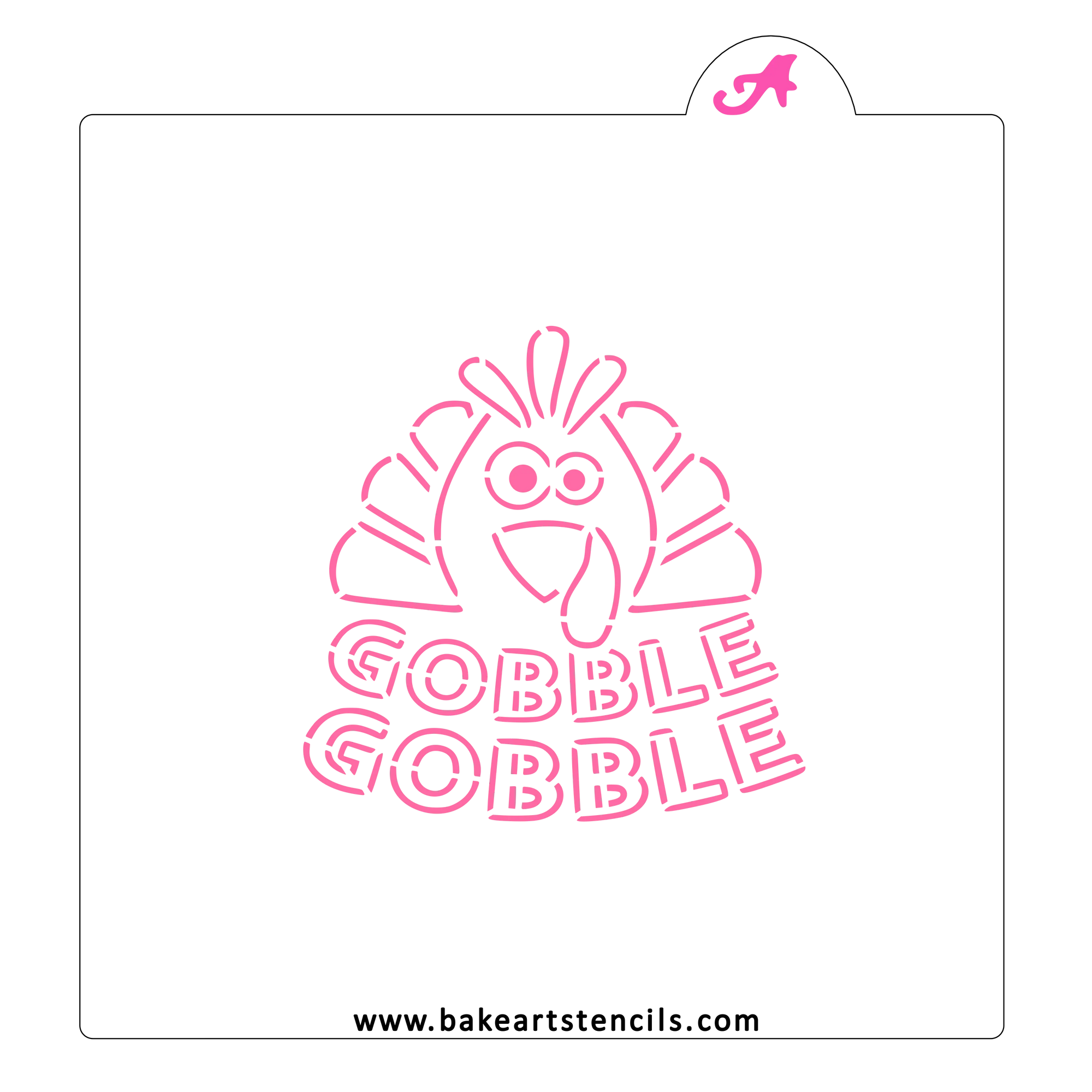 Gobble PYO Cookie Stencil bakeartstencil