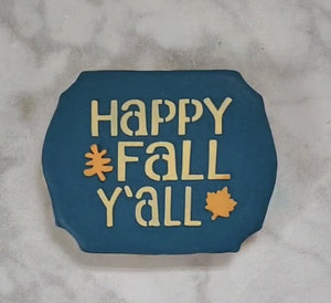 Happy Fall Y'all Cookie Stencil bakeartstencil