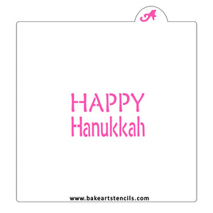 Happy Hanukkah Cookie Stencil bakeartstencil