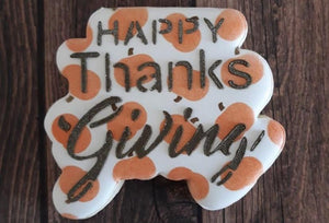 Happy Thanksgiving Cookie Stencil bakeartstencil