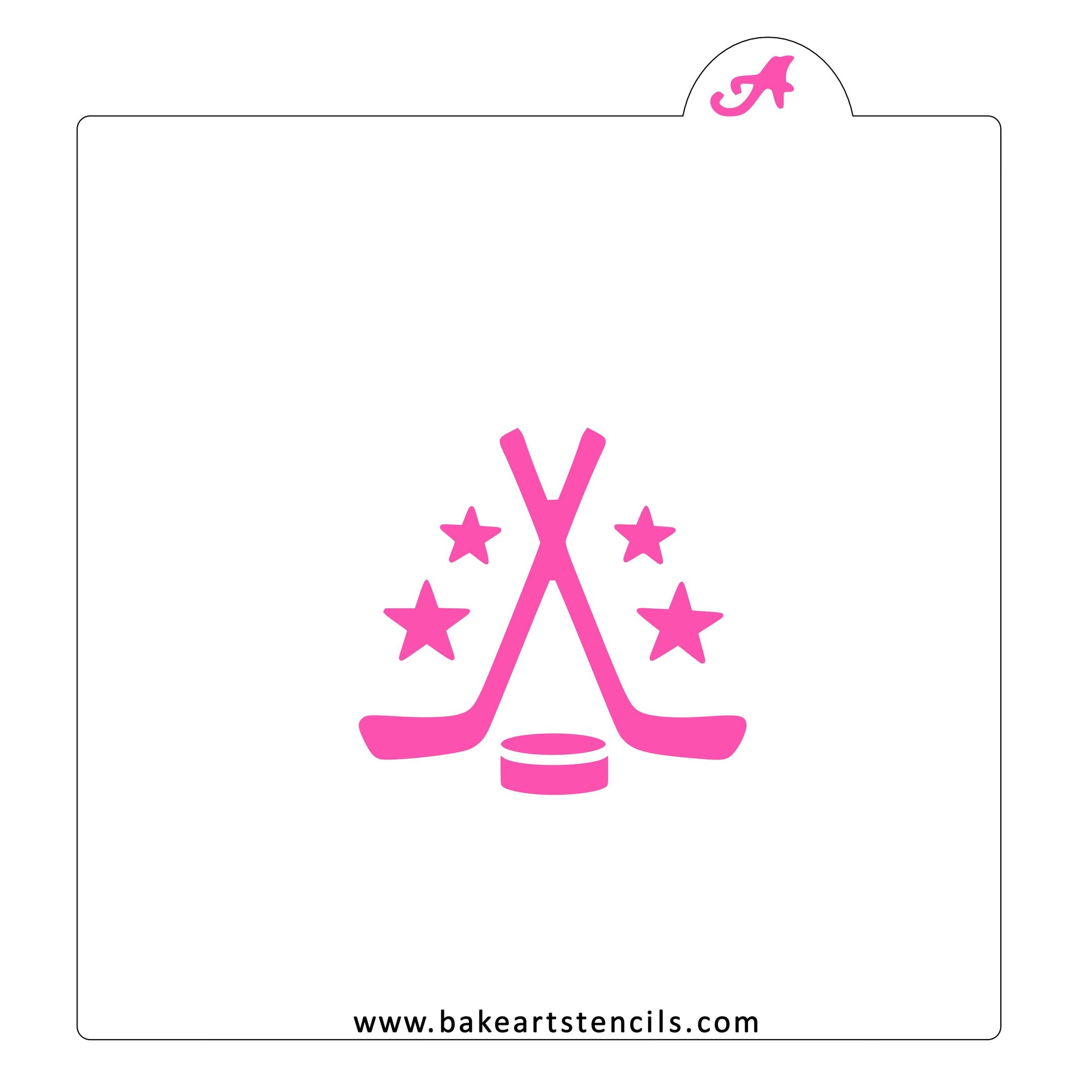 Hockey Cookie Stencil bakeartstencil