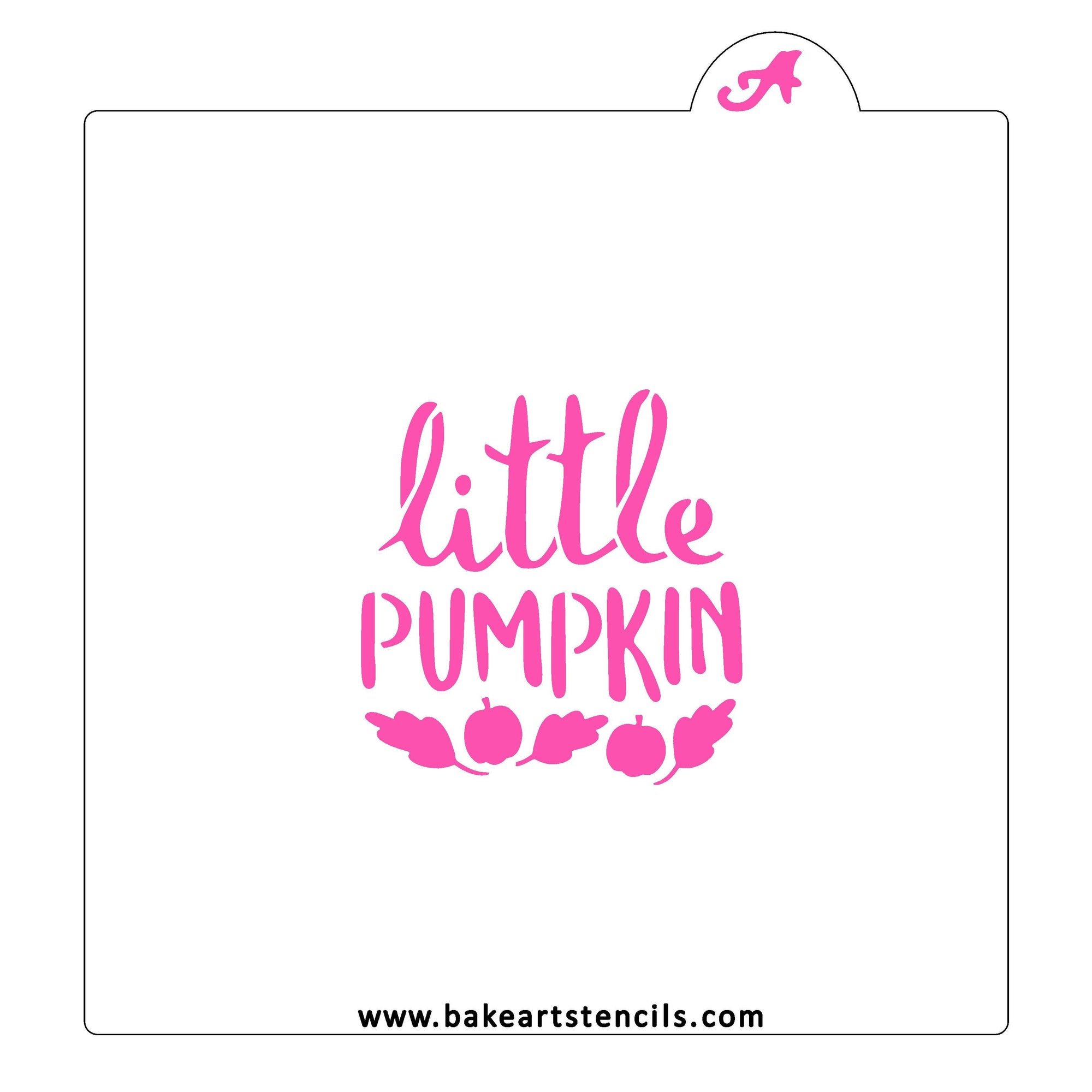 Little Pumpkin Cookie Stencil bakeartstencil