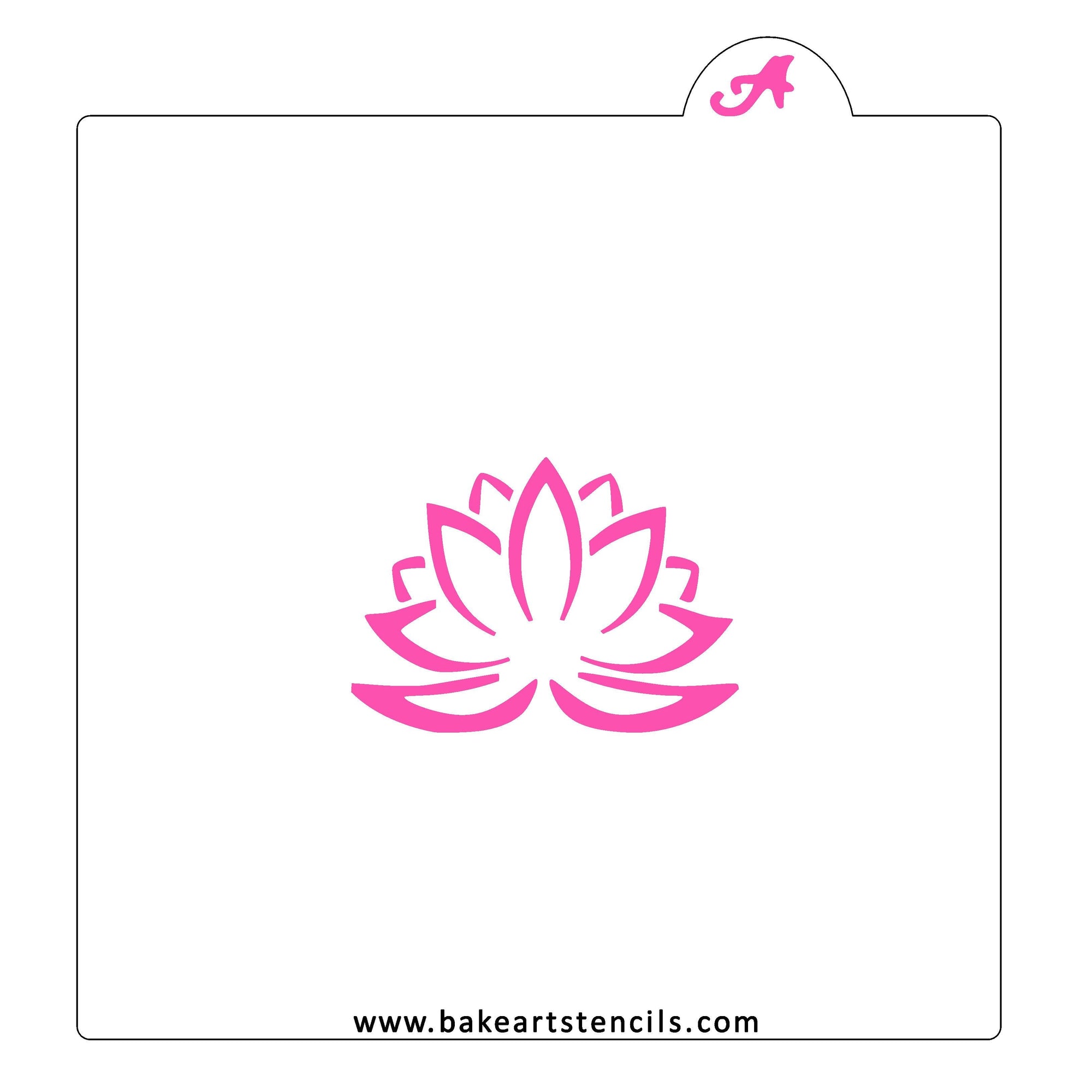 Lotus Flower Cookie Stencil bakeartstencil