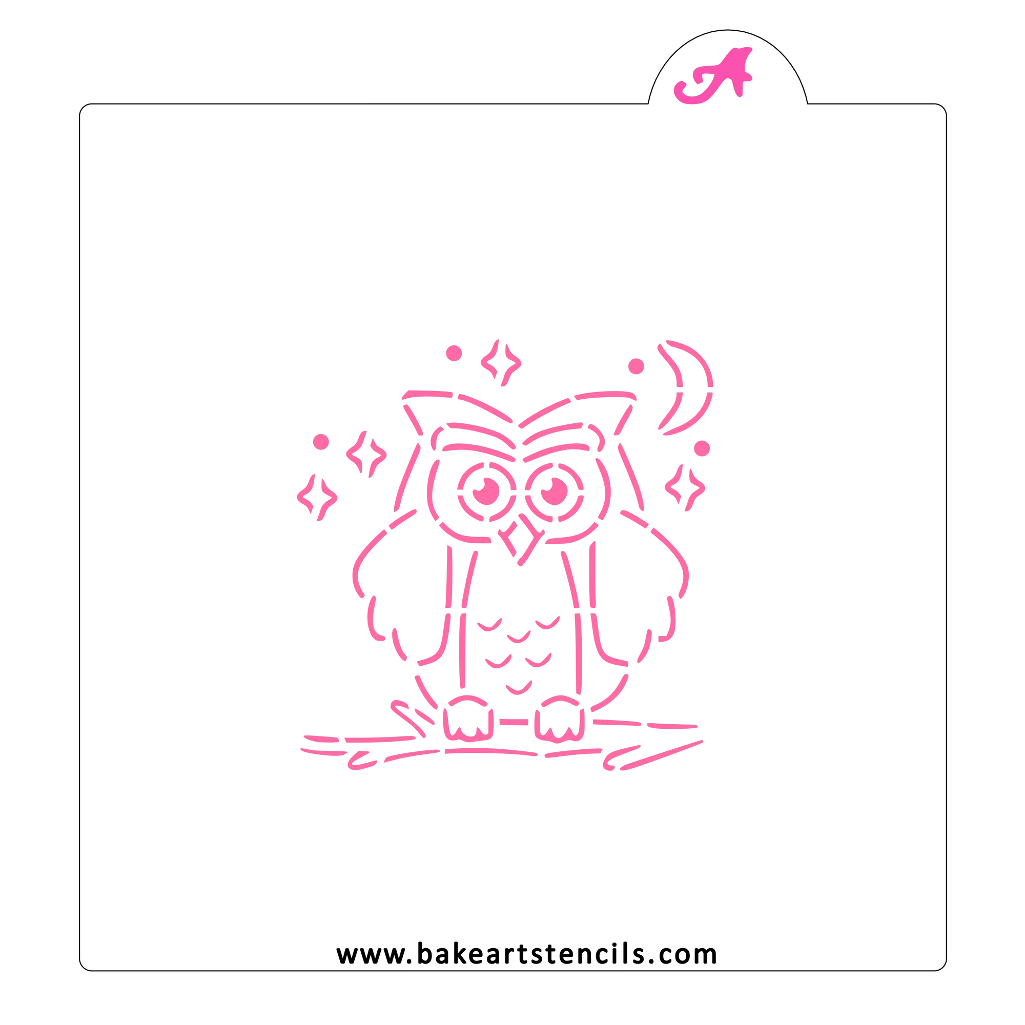 Night Owl PYO Cookie Stencil bakeartstencil