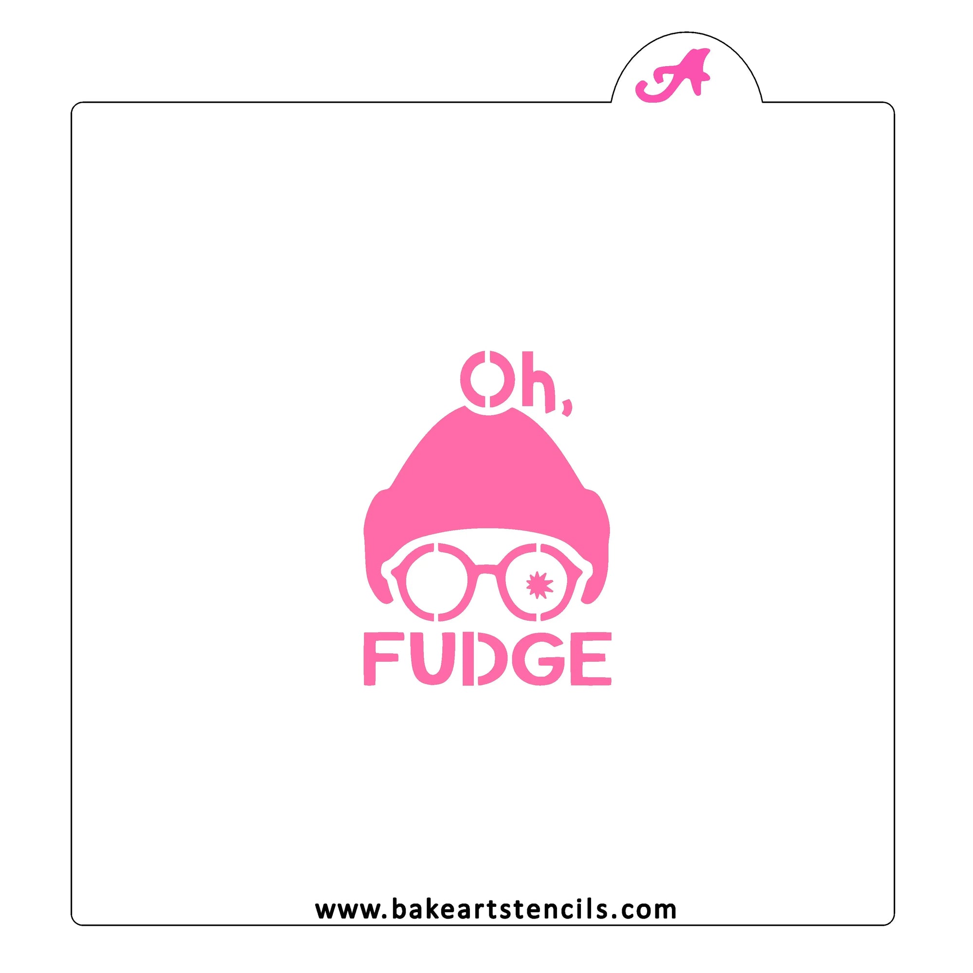 Oh Fudge Cookie Stencil bakeartstencils