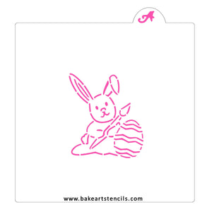 Painting Easter Bunny PYO Stencil bakeartstencil