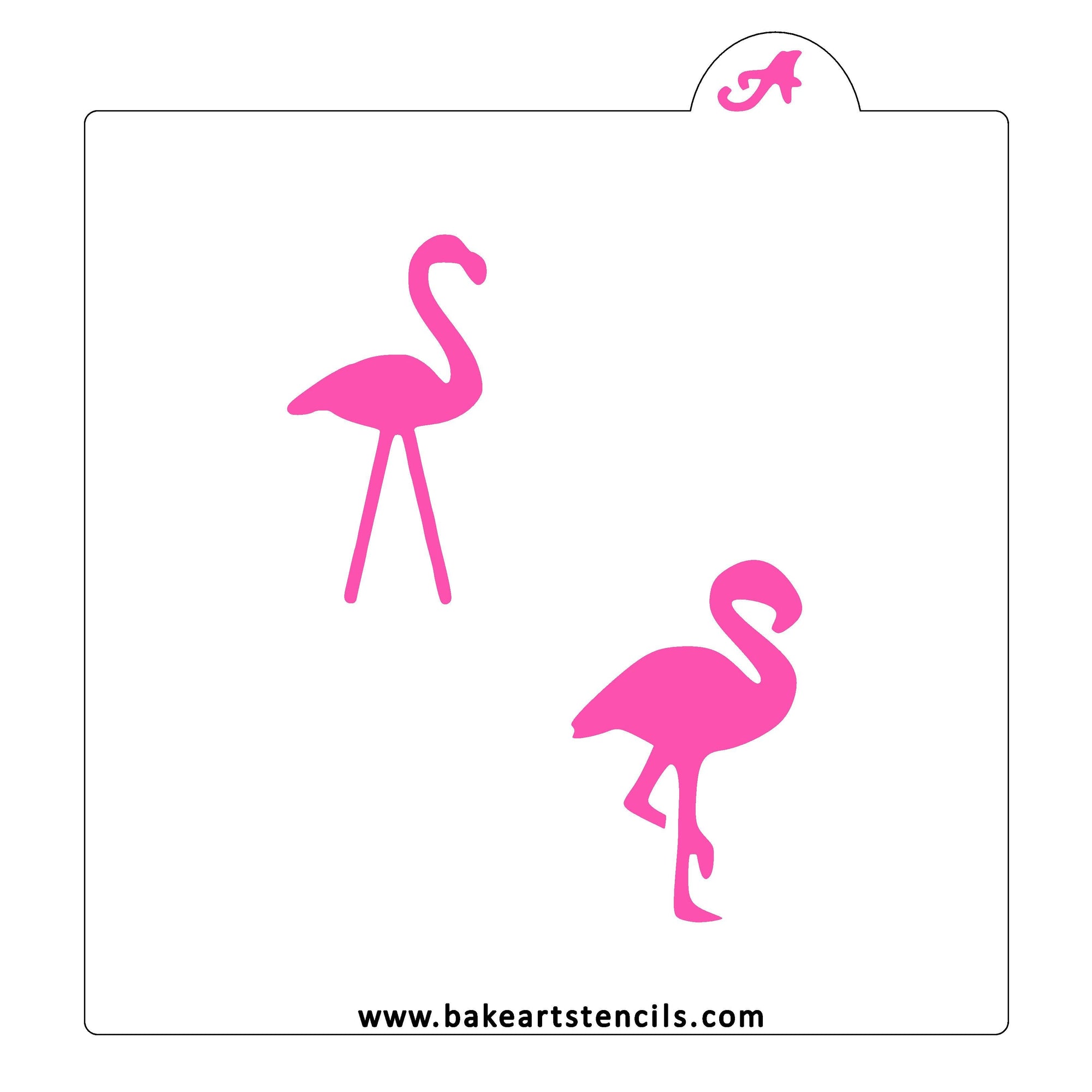 Pink Flamingo Cookie Stencil bakeartstencil