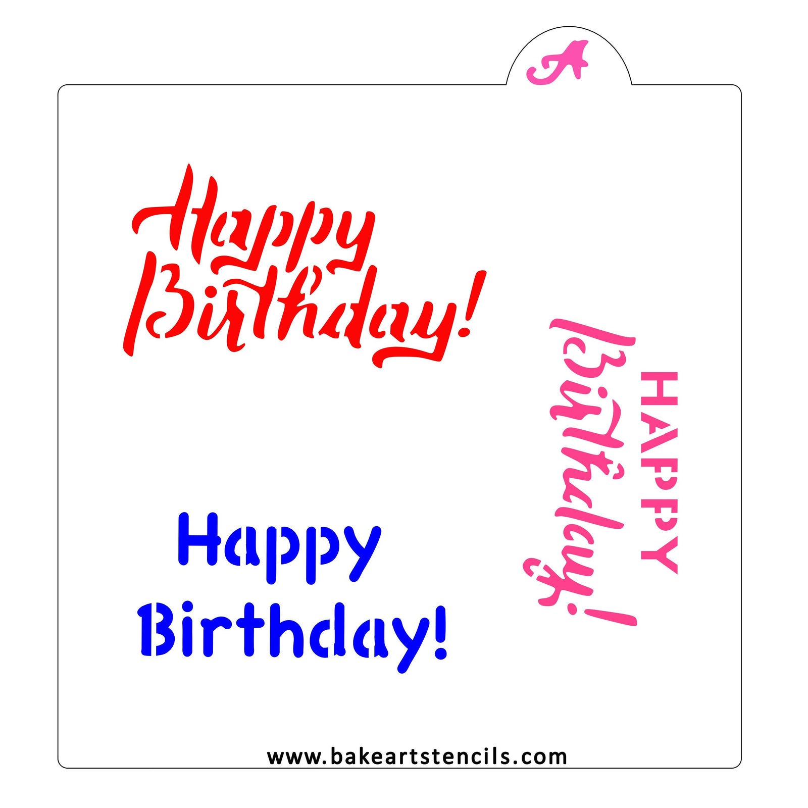 Happy Birthday Cookie Stencils