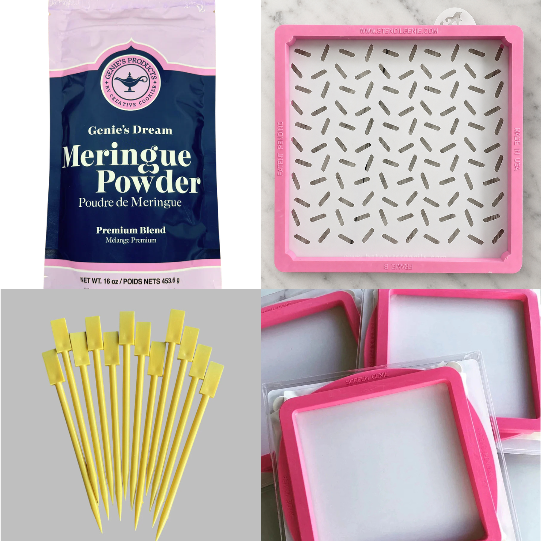 Shop a large assortment of cookie decorating and baking supplies like Stencil Genie products, Boo Boo Sticks and more.