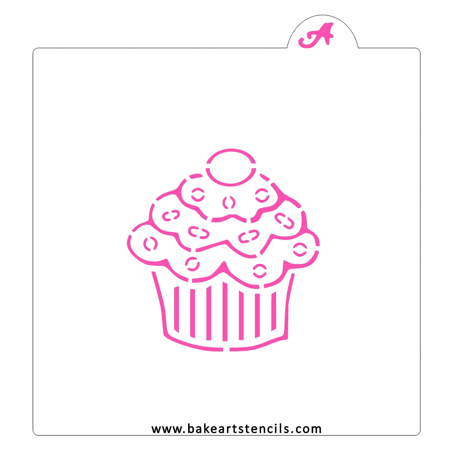 Cupcake PYO Cookie Stencil, a party design for cookie painting and part of our Food and Drink PYO Stencils Collection.