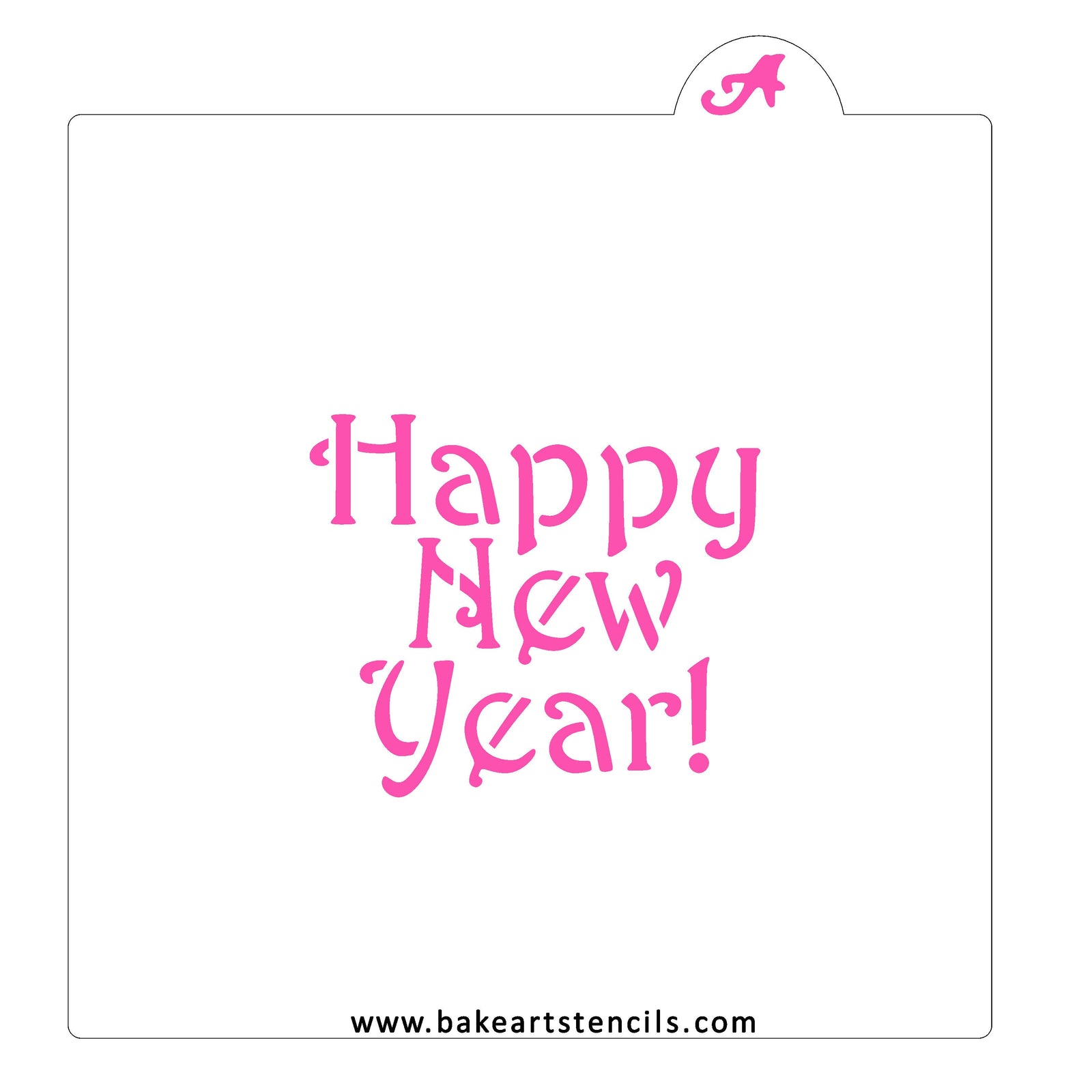 Happy New Year Cookie Stencils 