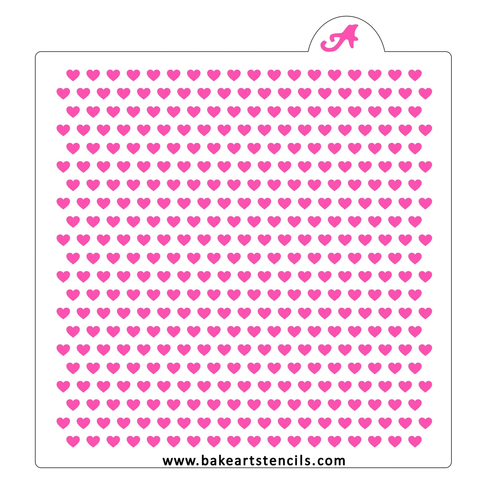 Hearts Pattern Cookie Stencils Collection