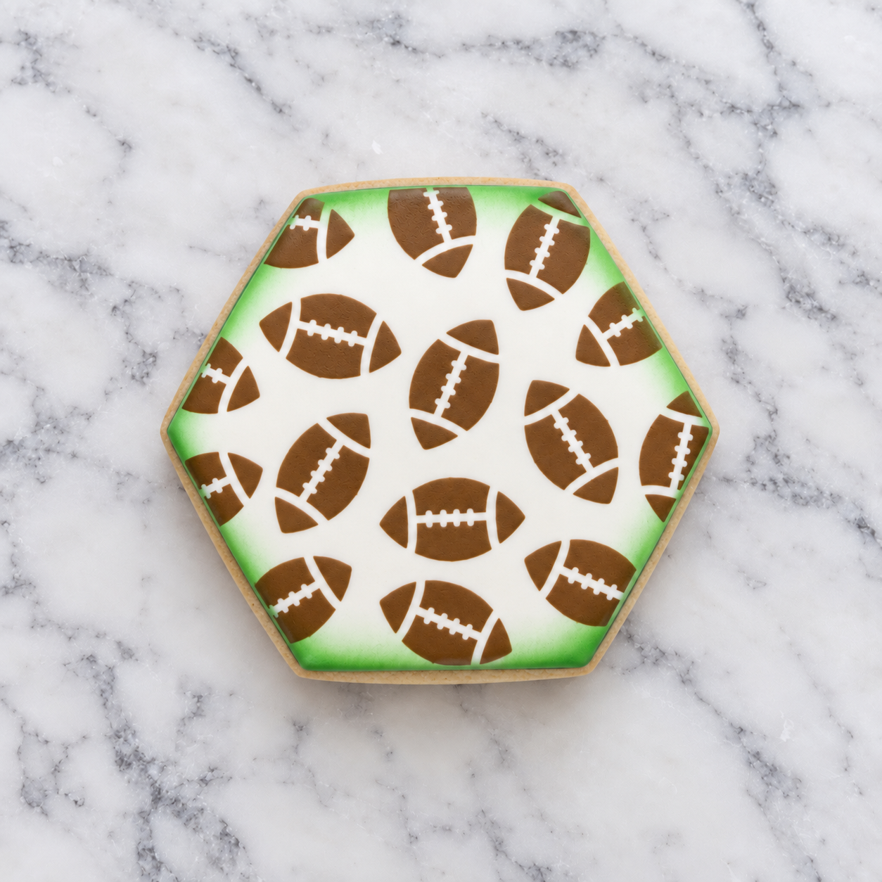 Football Pattern Cookie Stencil bakeartstencil