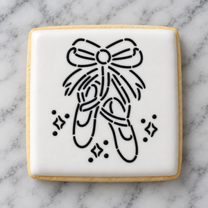 Ballet Slippers PYO Stencil bakeartstencil