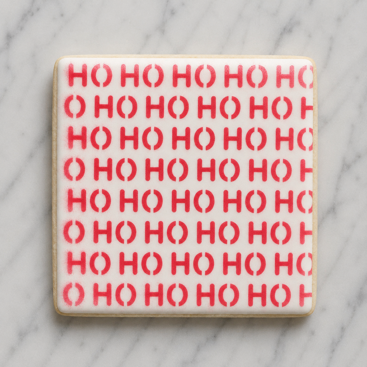 Santa Ho Ho Ho Cookie Stencil bakeartstencil