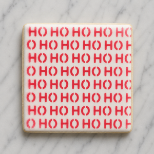 Santa Ho Ho Ho Cookie Stencil bakeartstencil