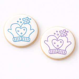 Heart Mittens PYO Cookie Stencil bakeartstencil
