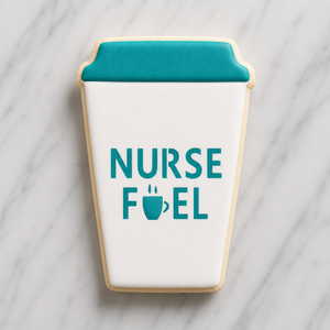 Nurse Fuel Cookie Stencil bakeartstencil