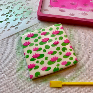 Lily Pad Pattern Stencil bakeartstencil