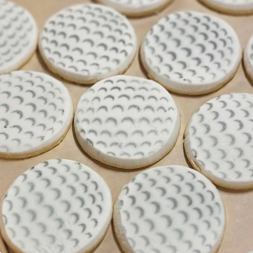 Golf Ball Cookie Stencil bakeartstencil