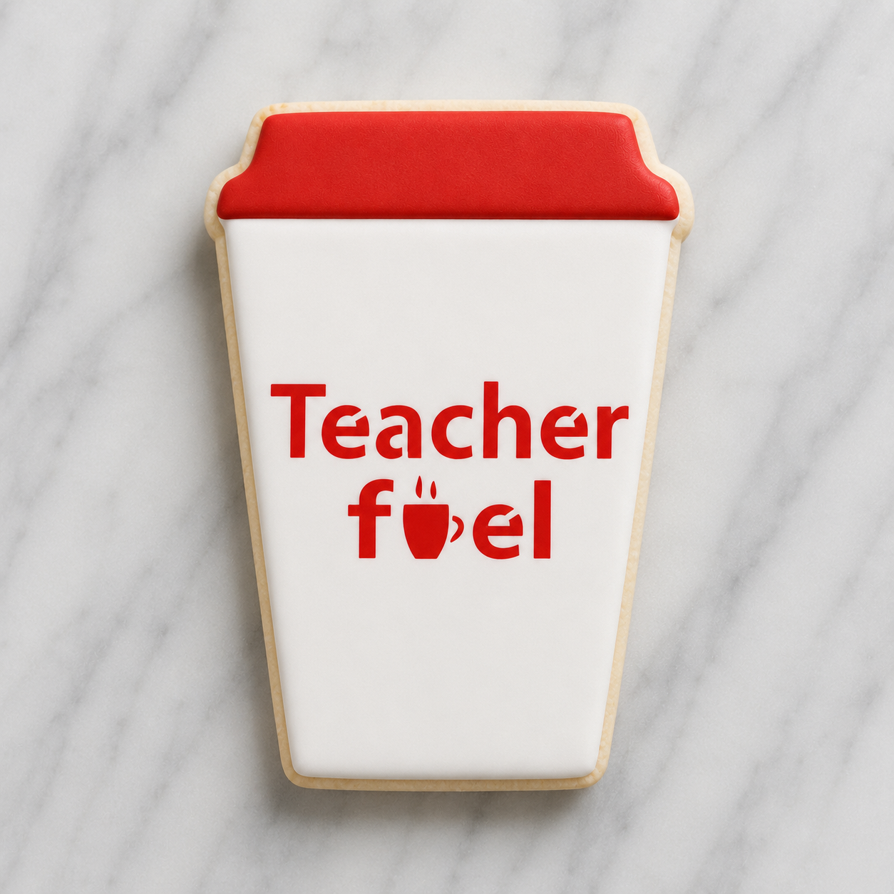 Teacher Fuel Cookie Stencil bakeartstencil