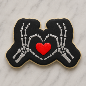 Skeleton Heart Cookie Cutter and Stencil Set bakeartstencil