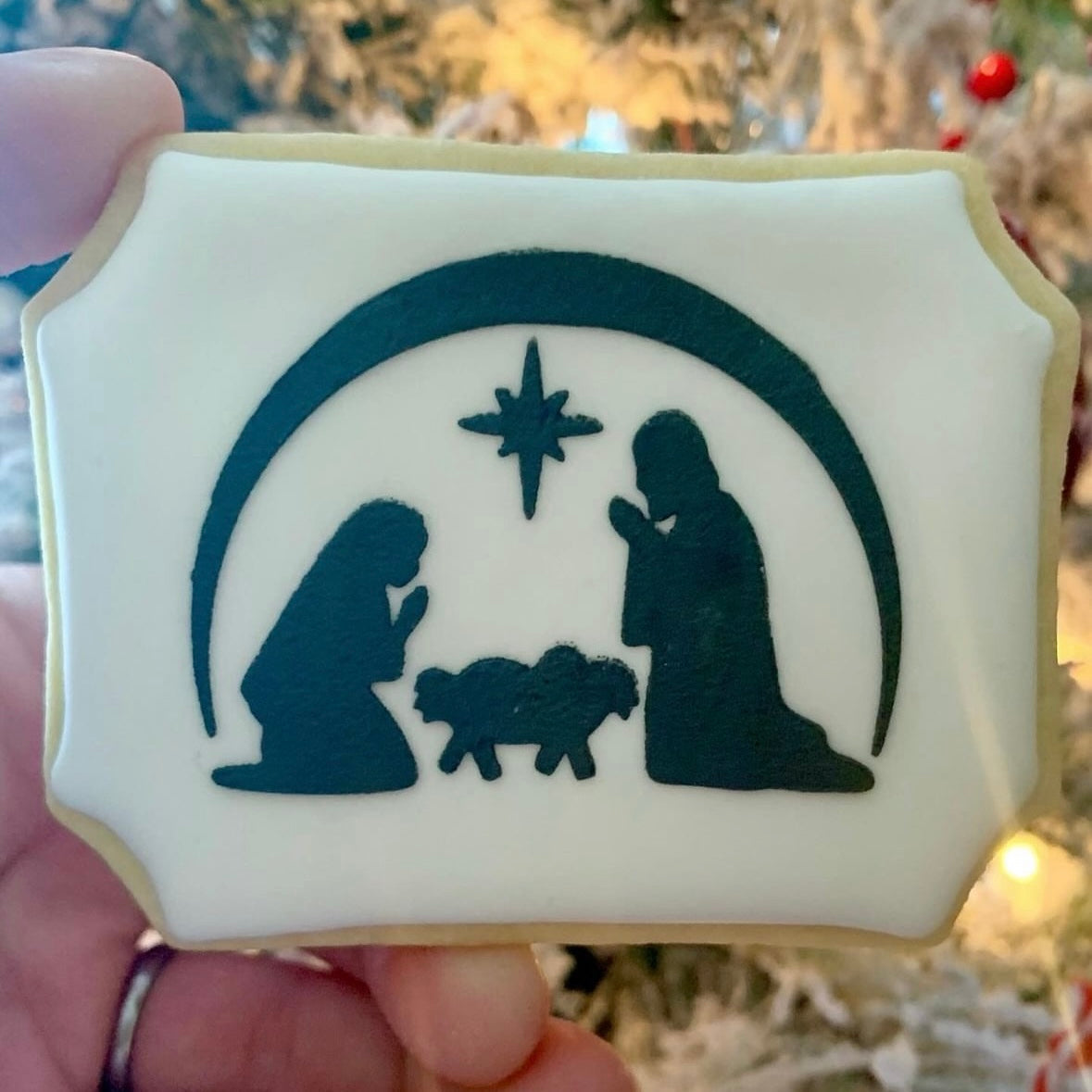 Nativity Silhouette Cookie Stencil bakeartstencil