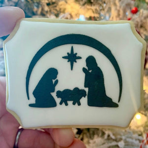 Nativity Silhouette Cookie Stencil bakeartstencil