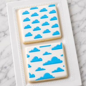 Puffy Clouds Cookie Stencil bakeartstencil