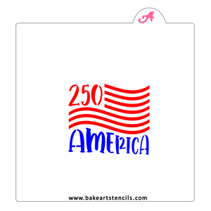 250 America Cookie Stencil bakeartstencil
