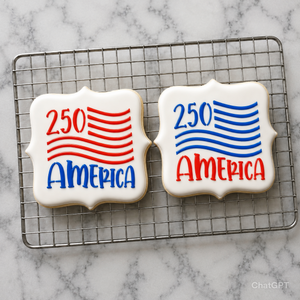 250 America Cookie Stencil bakeartstencil