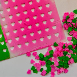 Heart Sprinkles Stencil bakeartstencils