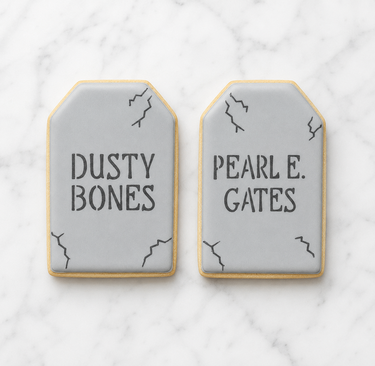 Tombstone Cookie Cutter and Stencil Set bakeartstencil