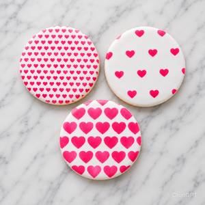 Big Hearts Cookie Stencil bakeartstencil