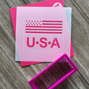 Stars Stripes Stack Sticks Cookie Stencil bakeartstencil