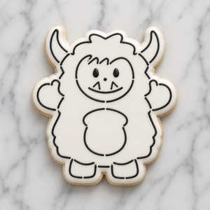 Yeti Cookie Cutter & Stencil bakeartstencil