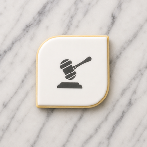 Judge Gavel Cookie Stencil bakeartstencil