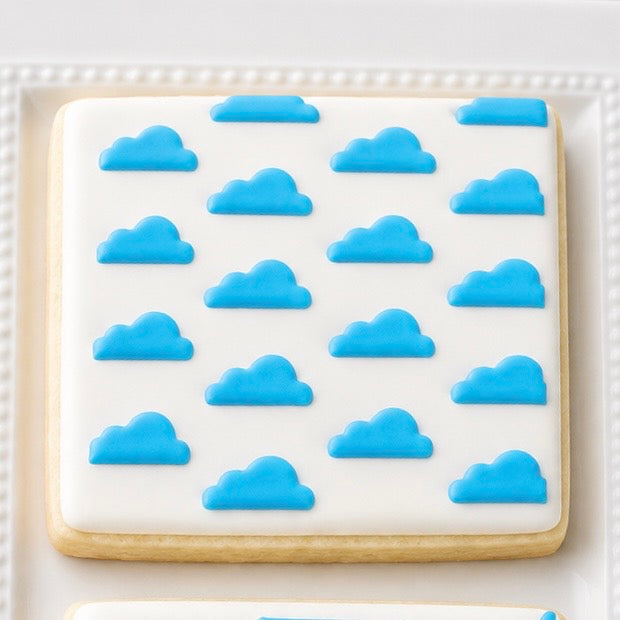 Puffy Clouds Cookie Stencil bakeartstencil