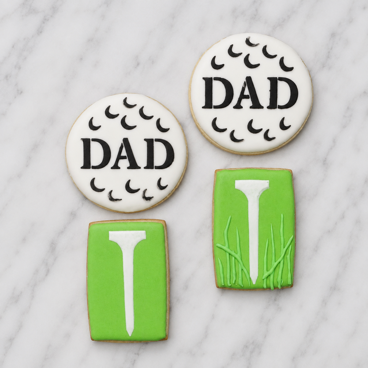 Dad Golf Cookie Cutters & Stencil bakeartstencil