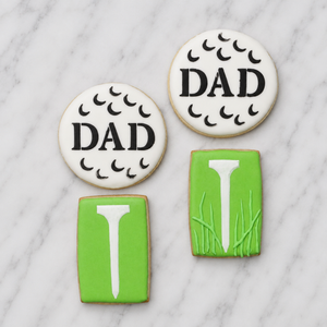 Dad Golf Cookie Cutters & Stencil bakeartstencil