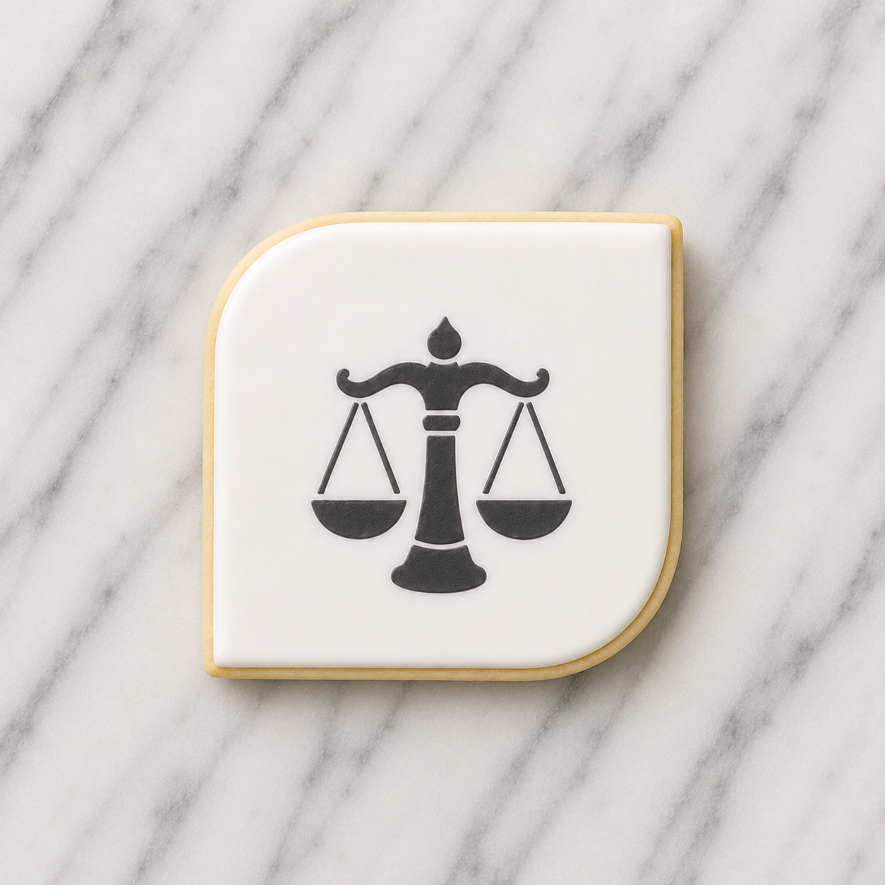 Law Scale Symbol Cookie Stencil bakeartstencil
