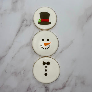 Stackable Snowman Cookie Stencil Set bakeartstencil