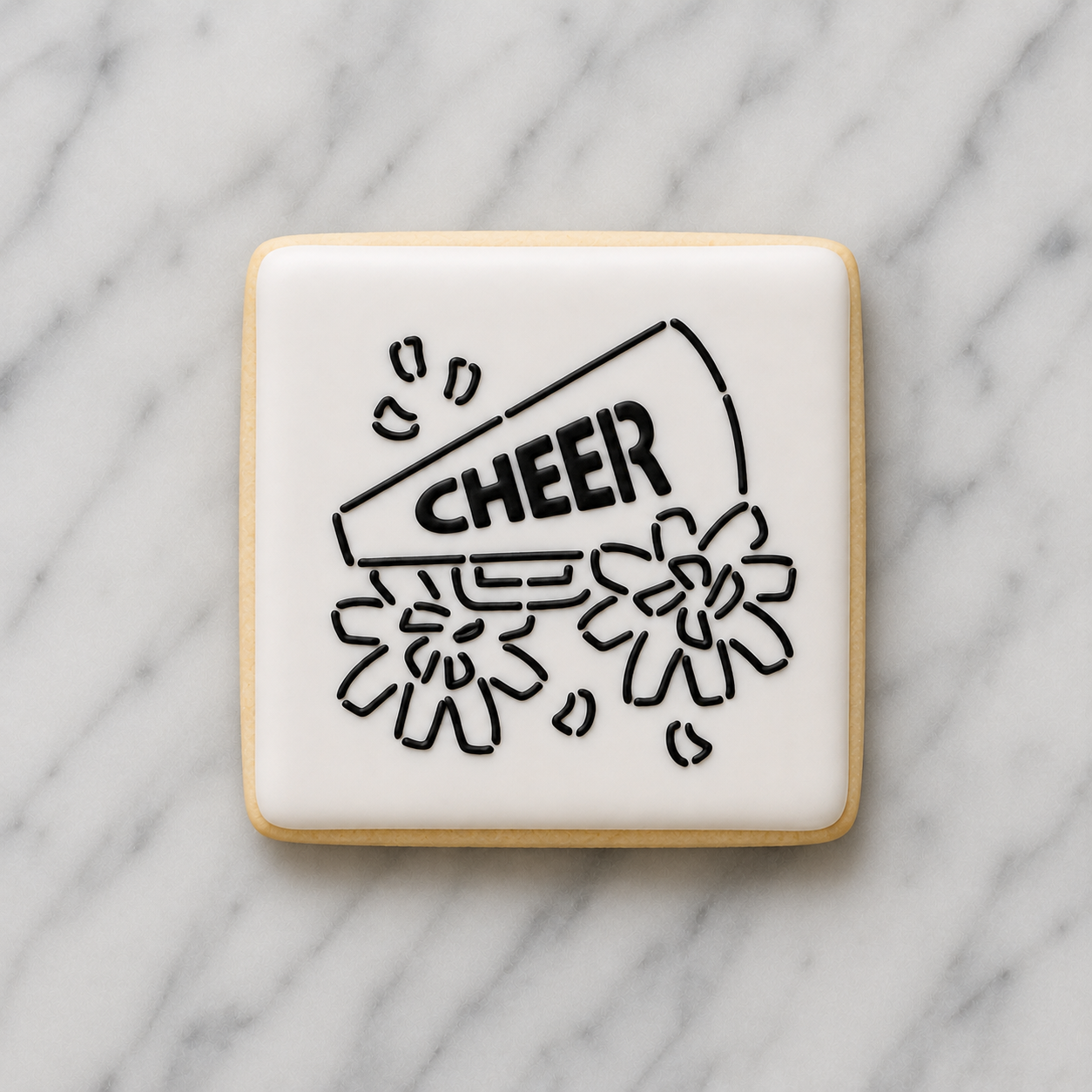 Cheer PYO Cookie Stencil bakeartstencil