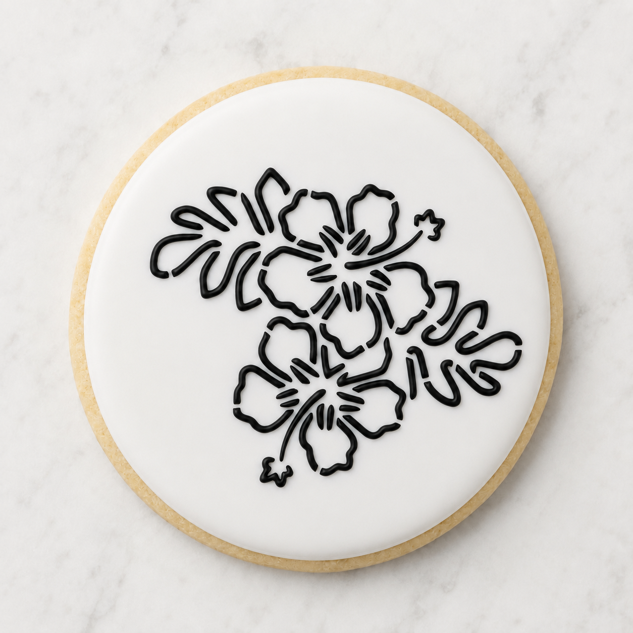 Tropical Flowers PYO Cookie Stencil bakeartstencil