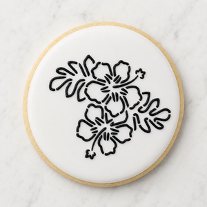 Tropical Flowers PYO Cookie Stencil bakeartstencil